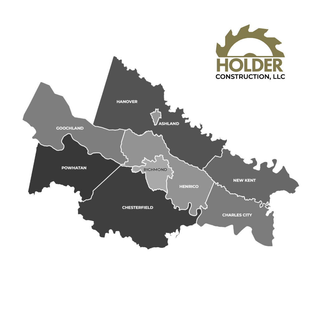 Holder Construction service area map